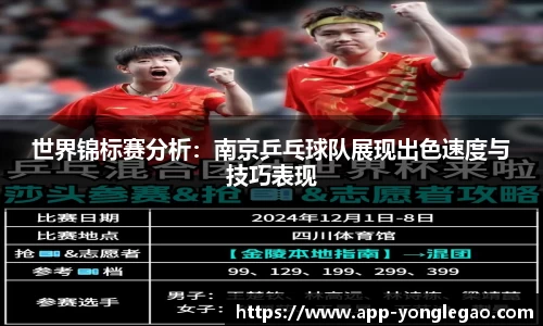 世界锦标赛分析:南京乒乓球队展现出色速度与技巧表现